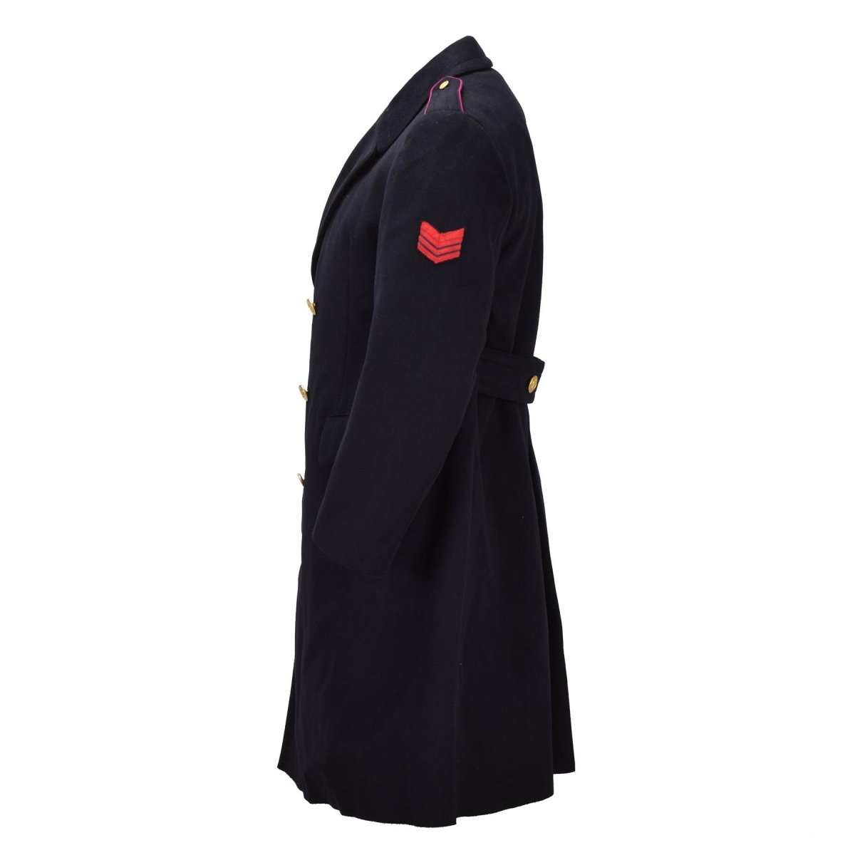 Original italienischer militärischer Carabinieri-Frack aus Wolle, zweireihig, schwarz