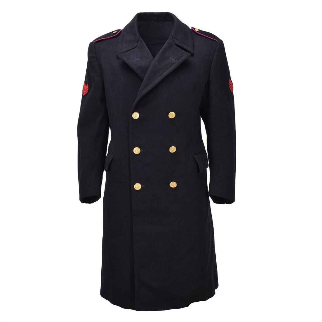 Original italienischer militärischer Carabinieri-Frack aus Wolle, zweireihig, schwarz