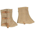 Original italienische Militärgamaschen, Canvas-Ledereinsätze, Army Surplus Khaki