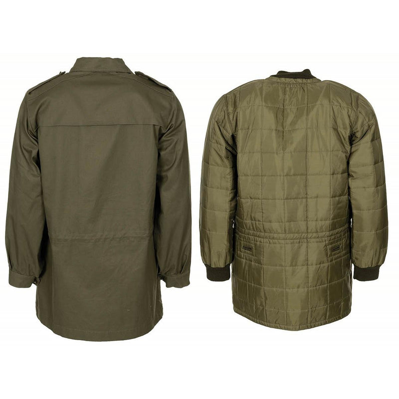 Original italienischer Militärparka, herausnehmbare gesteppte Feldjacke, oliv NEU