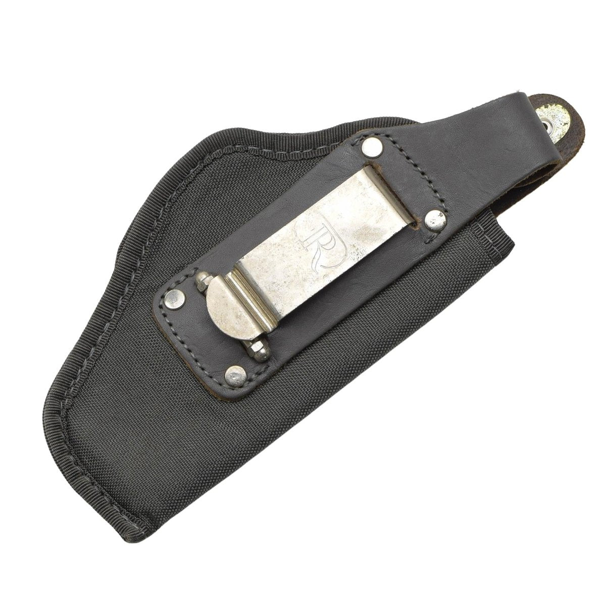 Originales italienisches Militär-Pistolenholster mit Druckknopfverschluss, Nylon, Grau, neu
