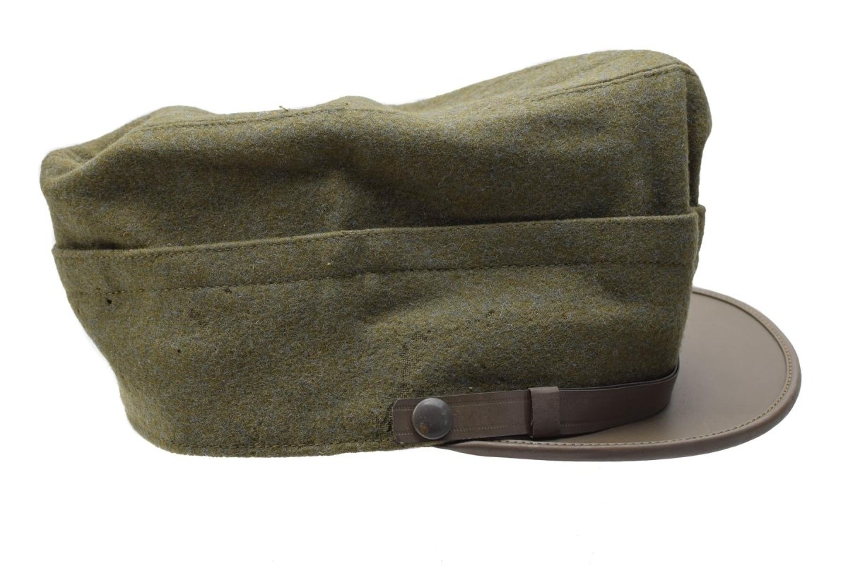 Original italienische Militär Snapback Feldmütze oliv Wolle leicht Vintage