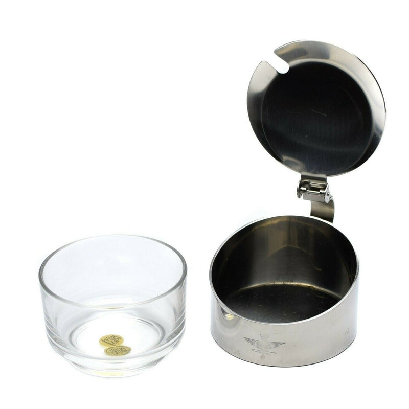 Original Italian Military Stainless Steel Glass Cheese Storage Container - GoMilitar