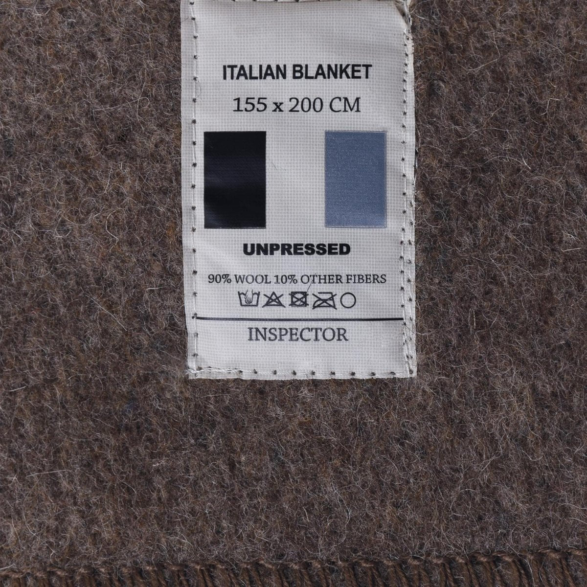 Original italienische Militärwolldecke 200 x 155 cm, Outdoor, Camping, Braun