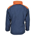Original italienische dreischichtige Marine Parka Jacke mit Kapuze Vintage wasserdicht NEU