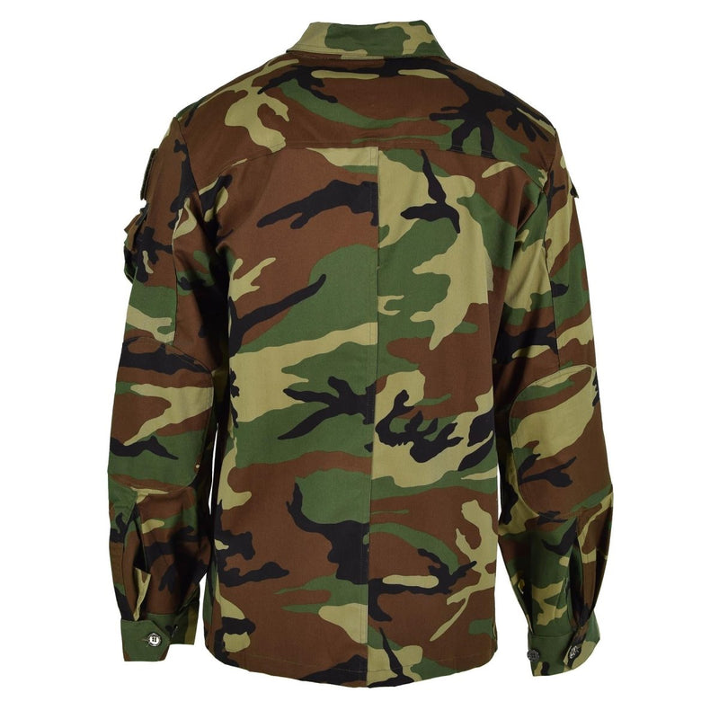 Original italienische Militär-Kampfjacke, leichte Woodland-Camouflage, Armee-Überschuss, NEU