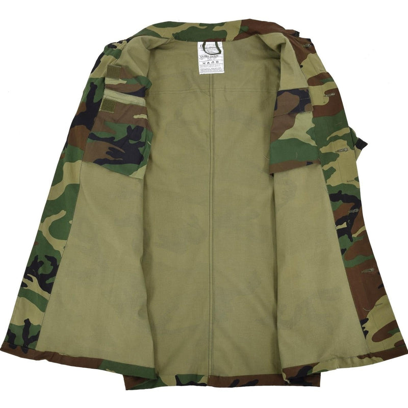 Original italienische Militär-Kampfjacke, leichte Woodland-Camouflage, Armee-Überschuss, NEU