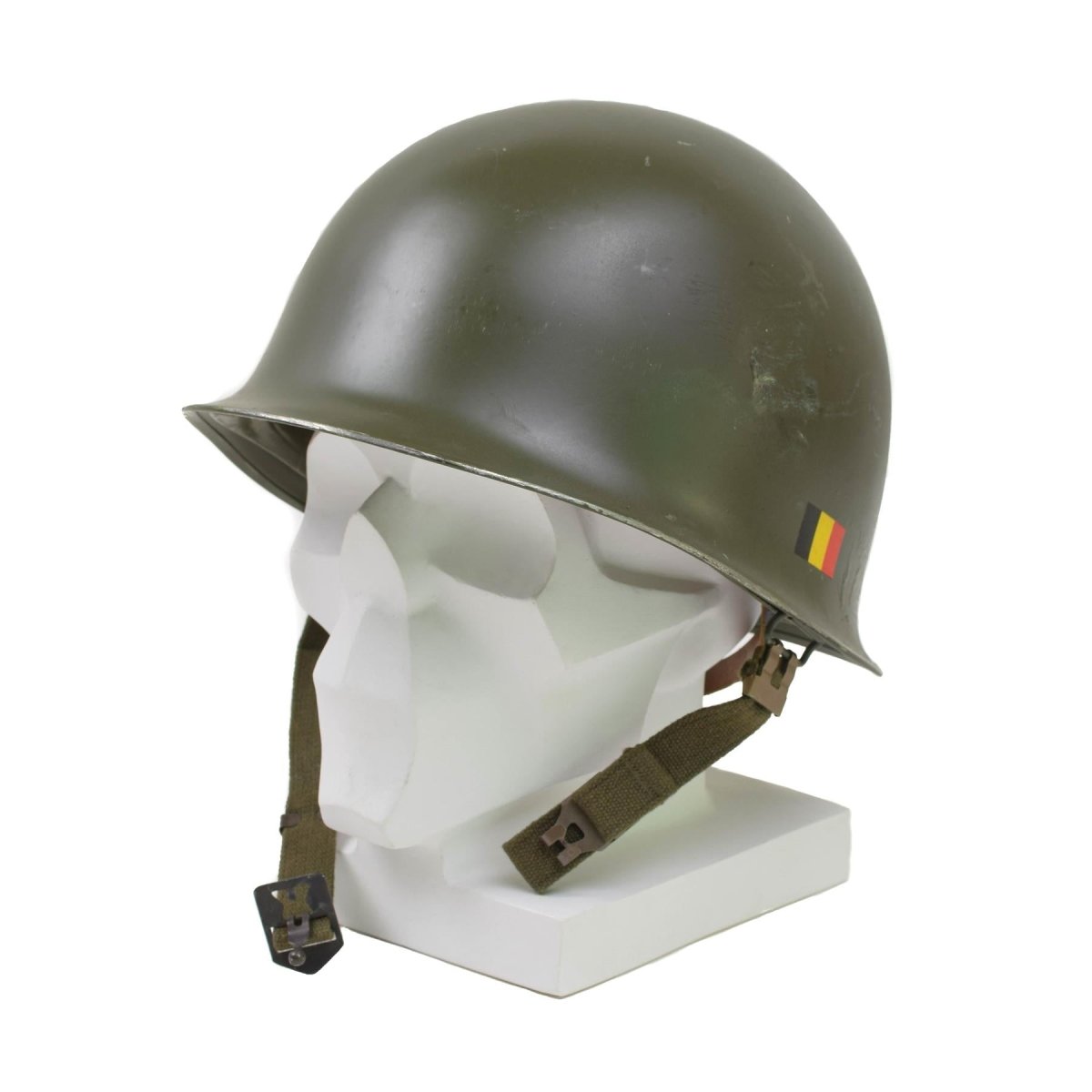 Original belgischer Militärstahlhelm M51 taktischer Kampfhelm Armee Innenteil PVC Oliv