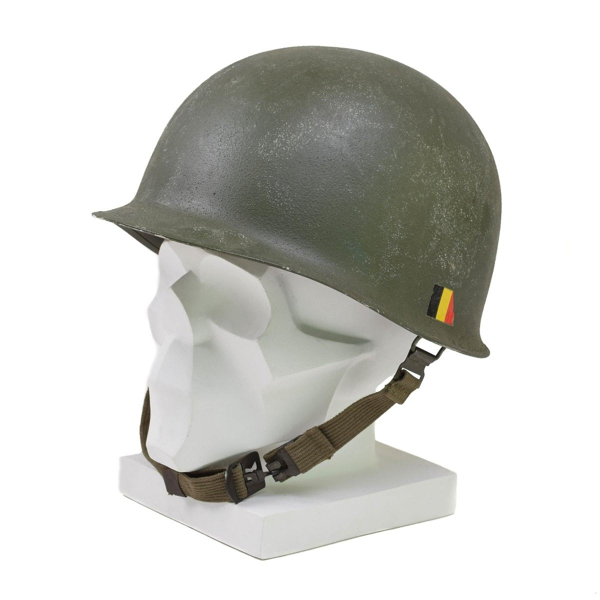 Original belgischer Militärstahlhelm M51 taktischer Kampfhelm Armee Innenteil PVC Oliv