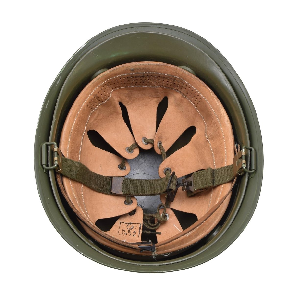 Original belgischer Militärstahlhelm M51 taktischer Kampfhelm Armee Innenteil PVC Oliv