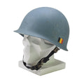 Original belgischer Militärstahlhelm M51 taktischer Kampfinnenschutz aus PVC Hellblau