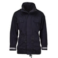 Original niederländische Militär-Regenjacke, schwarz, wasserdicht, Parka, für nasses Wetter, ungefüttert