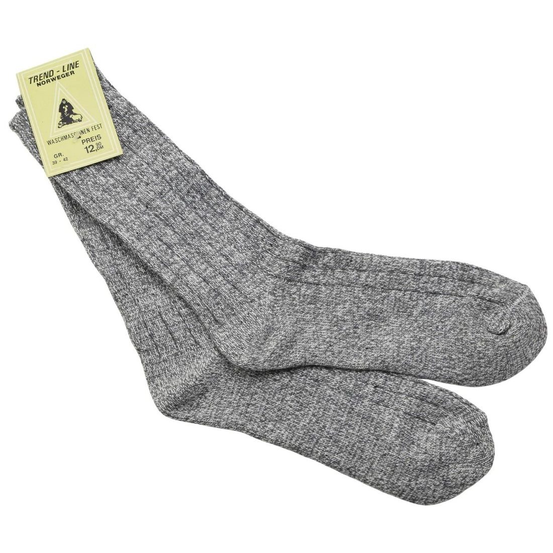 Original norwegische Militärsocken aus Merinowolle, atmungsaktiv, Trendlinie, Grau