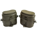 Original Polish Army mess kit Aluminum military bowler pot vintage camping Olive - GoMilitar