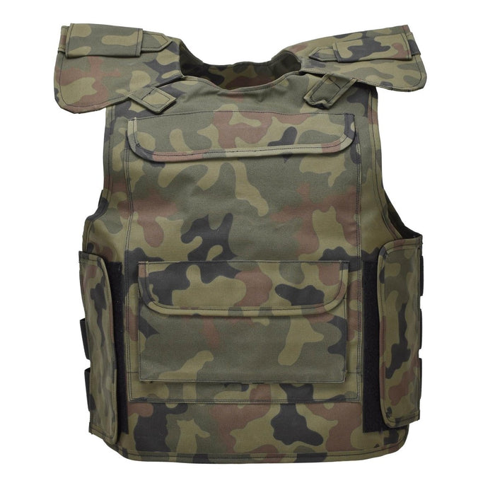 Original polnische Militär-Kampfweste, kugelsicher, ballistisch, polnische Blütenblätter-Camouflage – GoMilitar