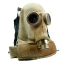 Original Polish Military SR 1 Soviet Era gas mask with round lenses, flexible hose, and durable filter complete set