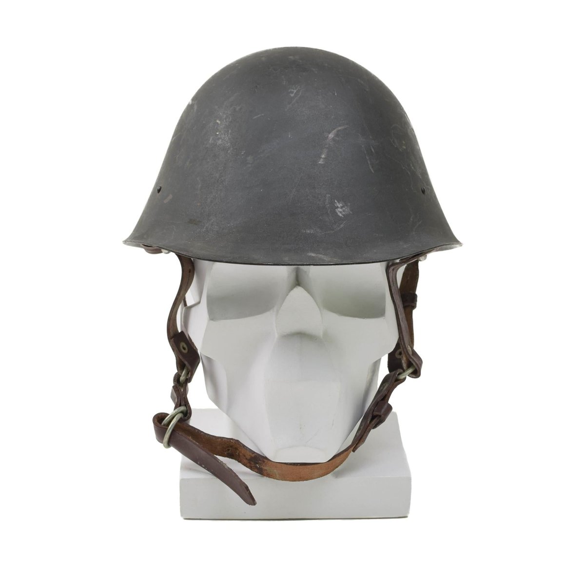 Original rumänischer Militärischer taktischer Stahlhelm M73 Fallschirmjäger Kinnriemen Oliv