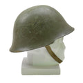 Original serbischer taktischer Stahlhelm mit Innenfutter Kampfausrüstung Kinnriemen Oliv