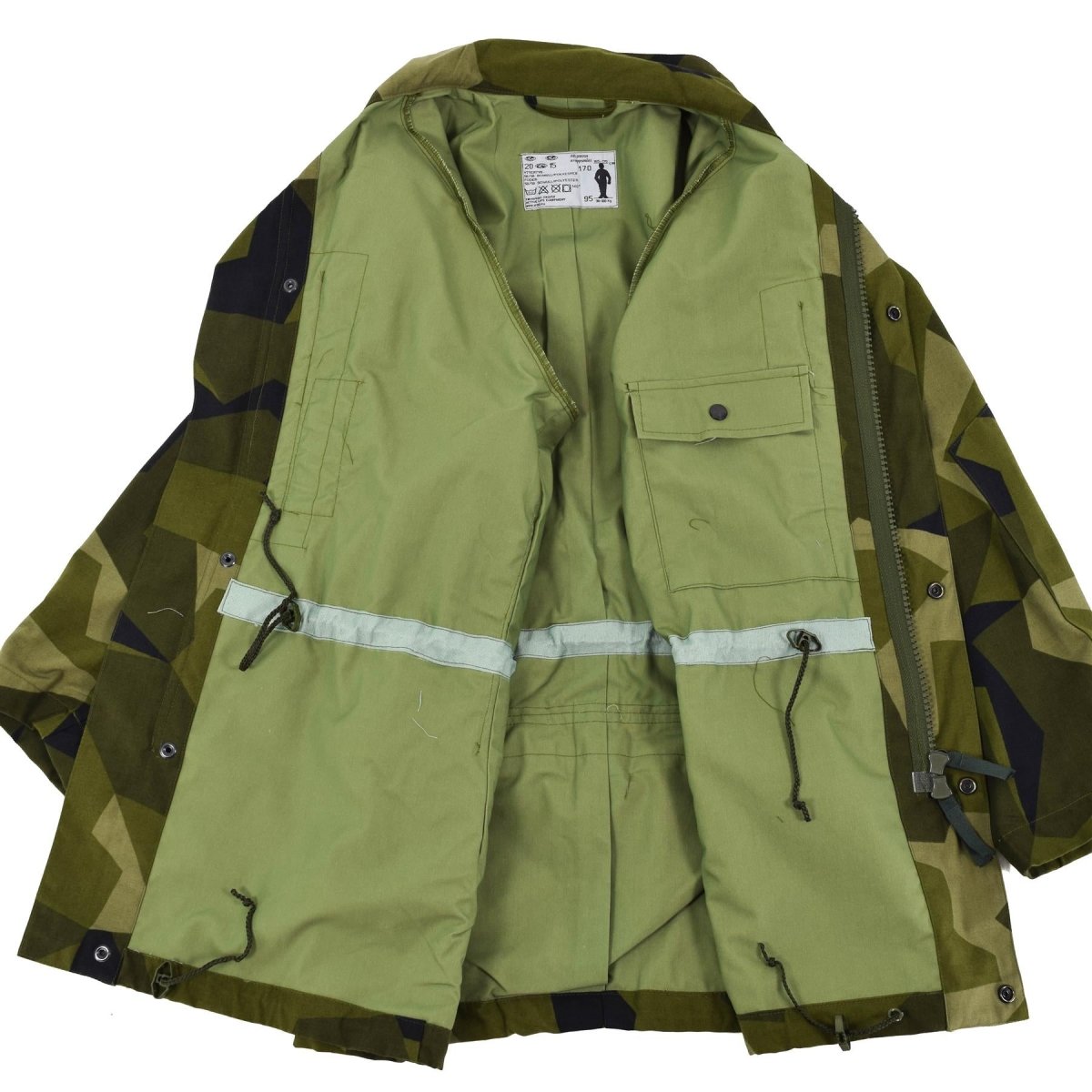 Original schwere M90-Jacke der schwedischen Armee, Splittertarn, Militär, Feldtruppen, NEU