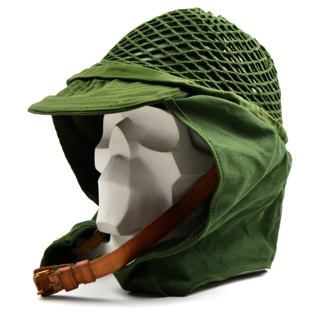 Original schwedische Armee Militärhelm Netzüberzug grün