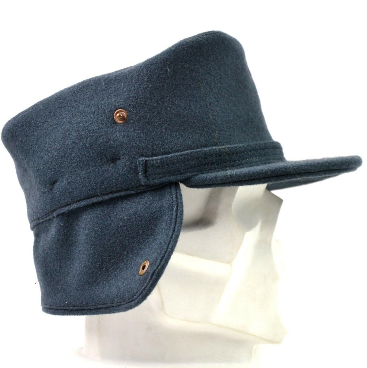 Original schwedische Armee Woll-Wintermütze. Blaue schwedische Wintermütze NEU