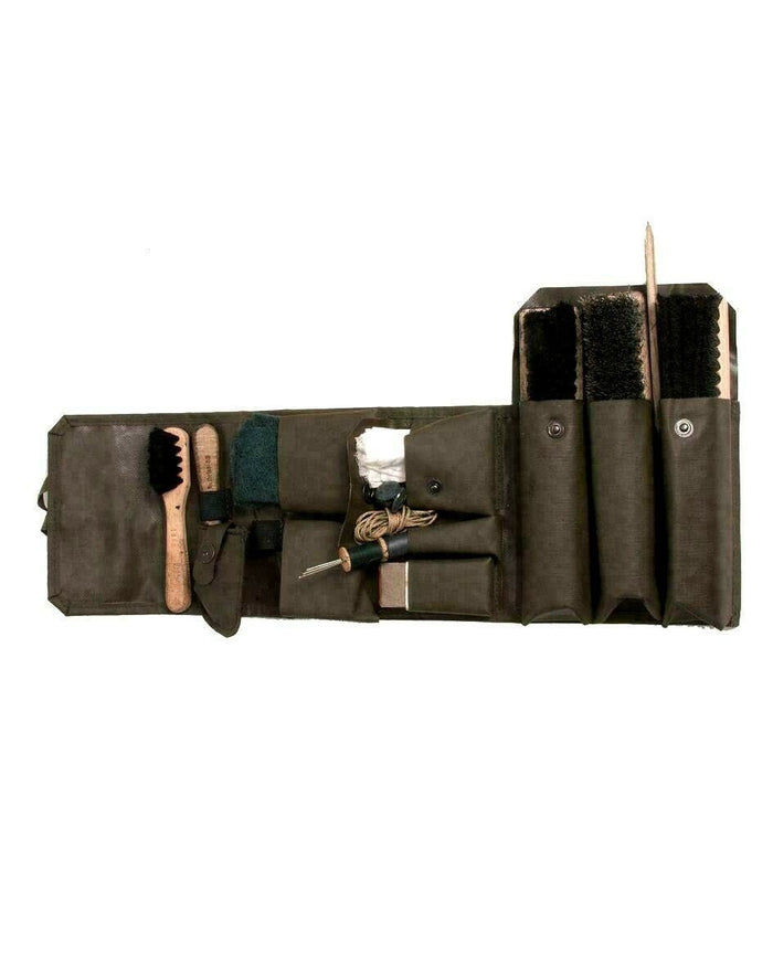 Original Schweizer Armee Schuhcreme-Set mit Etui. Leder-Stiefelbürsten-Set – GoMilitar