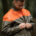 Original Schweizer Armee Regenjacke oliv Zivilschutz wasserdichter Langmantel NEU