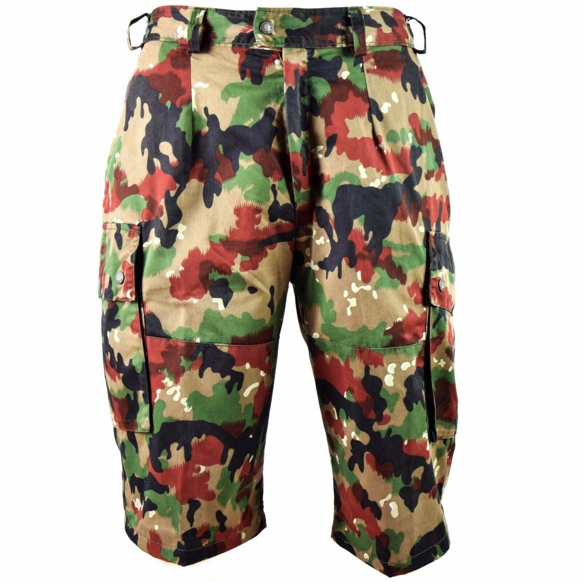Original Schweizer Armee Shorts M83 Kampffeld Alpenflage TAZ 83 Camo Cargo Shorts