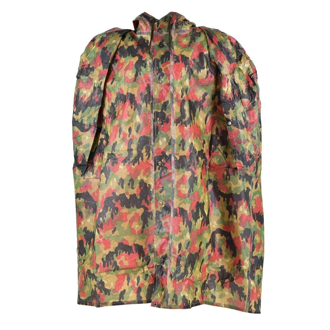 Original Schweizer Armee Truppen Camouflage taktischer Plastikponcho Alpenflage Muster