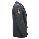 Original Schweizer Militär-Formelle Jacke im Vintage-Stil mit 4 Taschen, Dunkelgrau