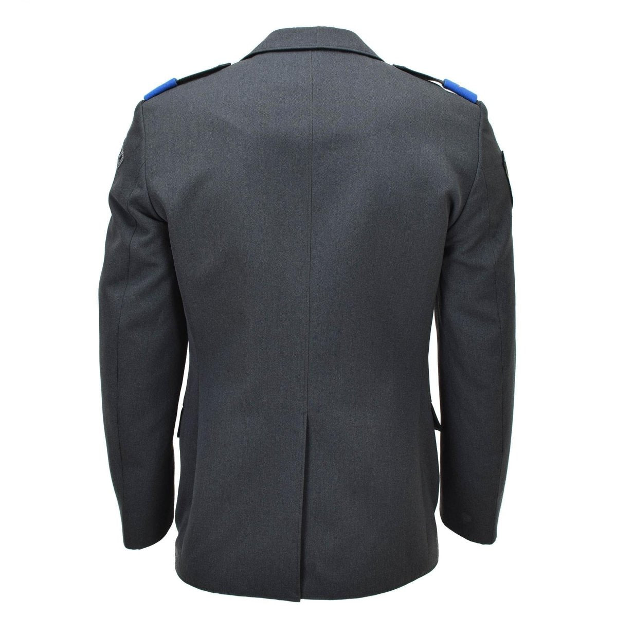 Original Schweizer Militär-Formelle Jacke im Vintage-Stil mit 4 Taschen, Dunkelgrau