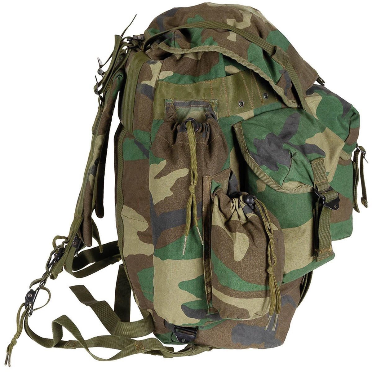 Original türkische Armee 40L Rucksack Vordertaschen Cordura Stoff Woodland Camo