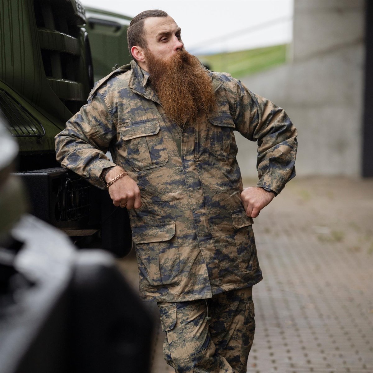 Originaler türkischer Militär-Parka in Digital-Camouflage mit robustem taktischem Ripstop-Futter