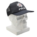 Original türkische Militär-Polis-Feldmütze, Netzeinsatz, verstellbarer Verschluss, Schwarz