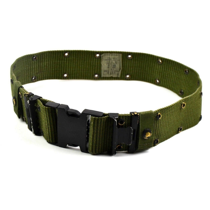 Original breiter taktischer Canvas-Gürtel der U.S. Army mit robuster Kunststoffschnalle und Metallösen für den Militär- und Outdoor-Einsatz