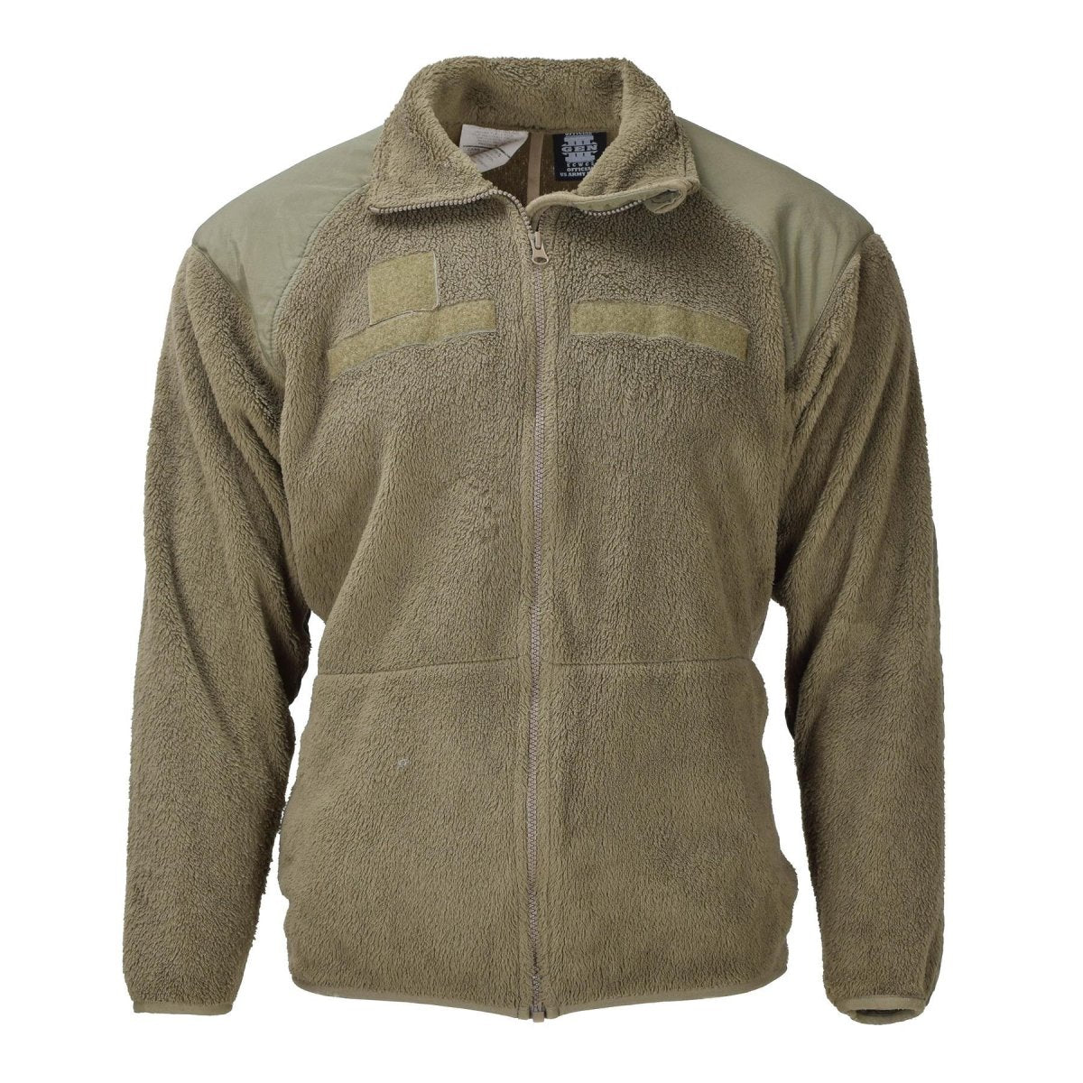 Original U.S. Army Taktische Fleecejacke für kaltes Wetter, verstärkte Schultern, Olivgrün