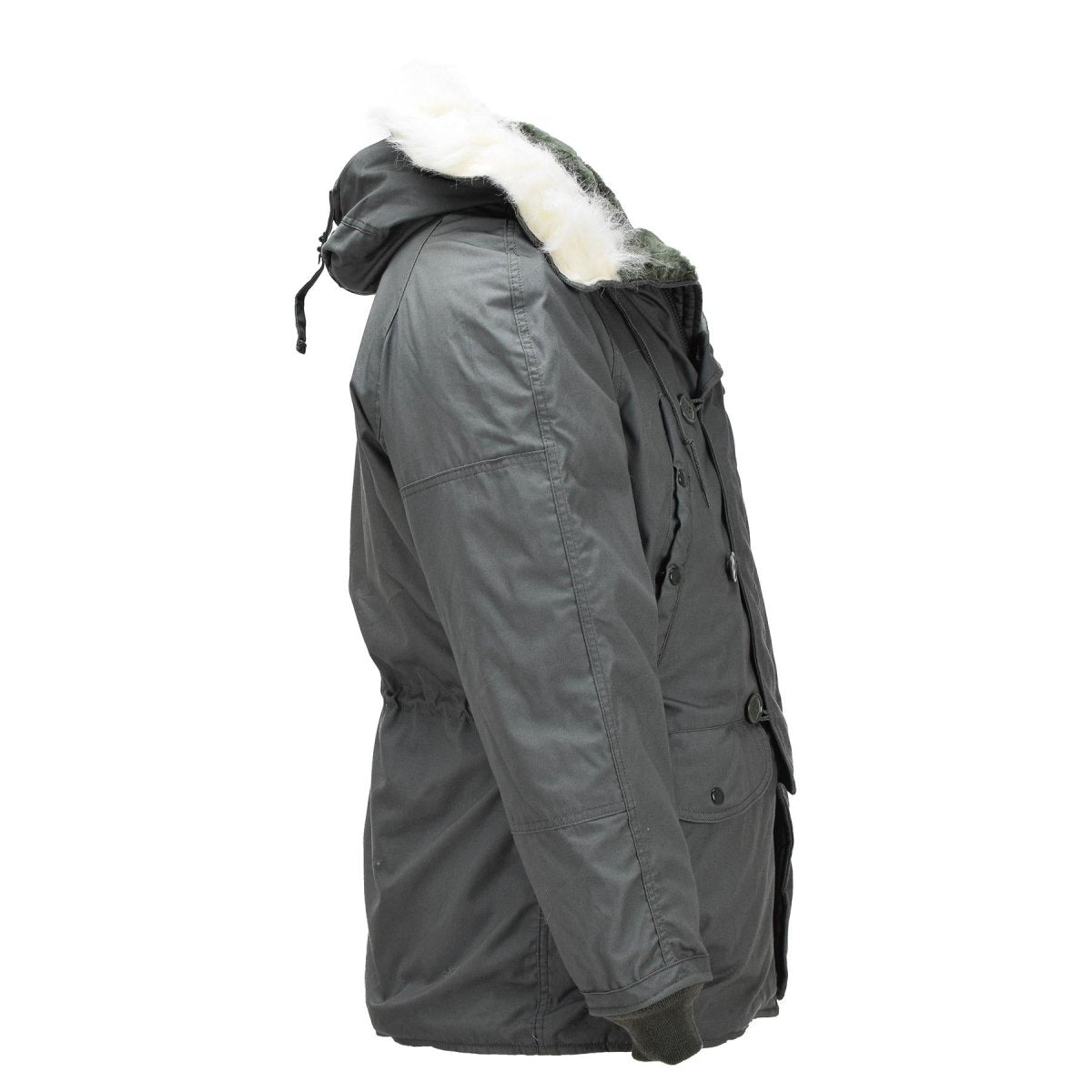 Original US Military N-3B Kaltwetterparka, windwetterbeständig, Olivgrün