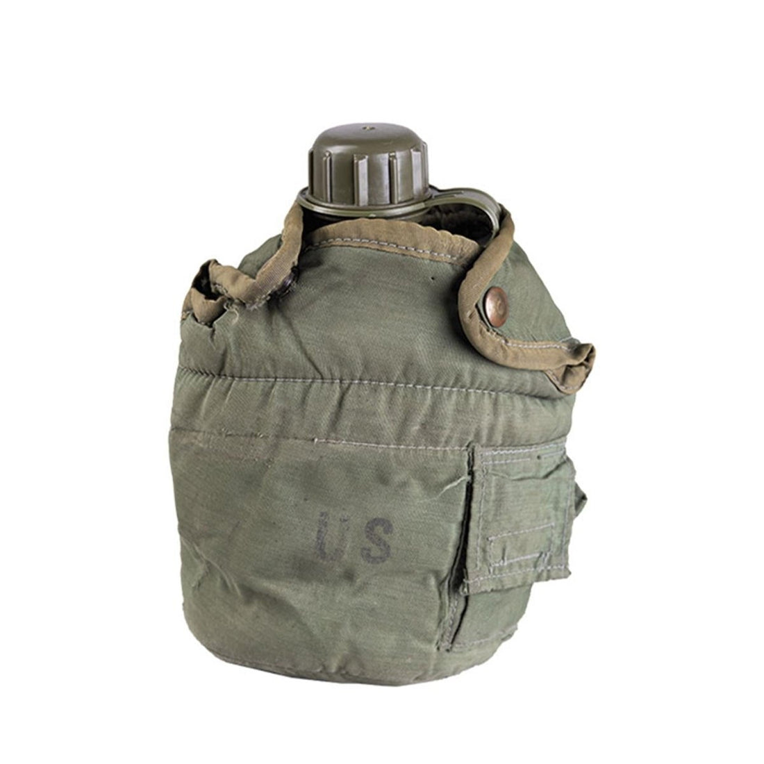 Original U.S. Military Plastic 0,75L Feldausrüstungsabdeckung für Feldflaschen, Armeeausgabe, Olivgrün
