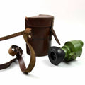 Originales ON-M59-Monokularvisier und Ledertasche der jugoslawischen Armee.