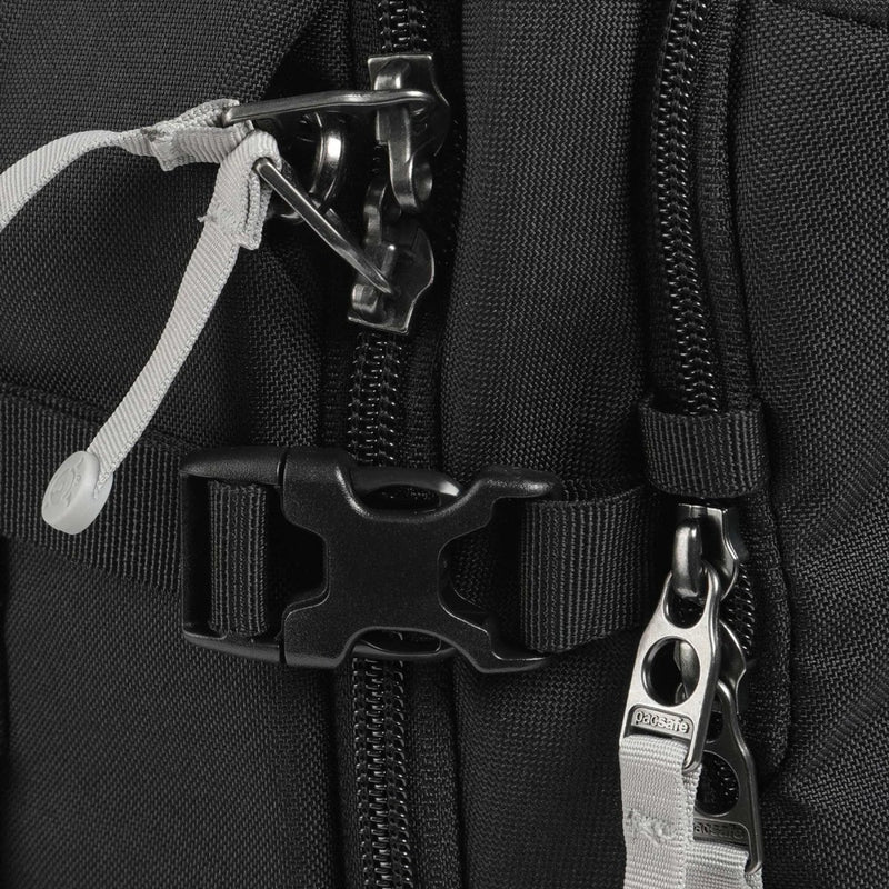 Pacsafe go 34L Reise -Rucksack mit Anti -Diebstahl RPET abschließbare Reißverschlüsse schwarz