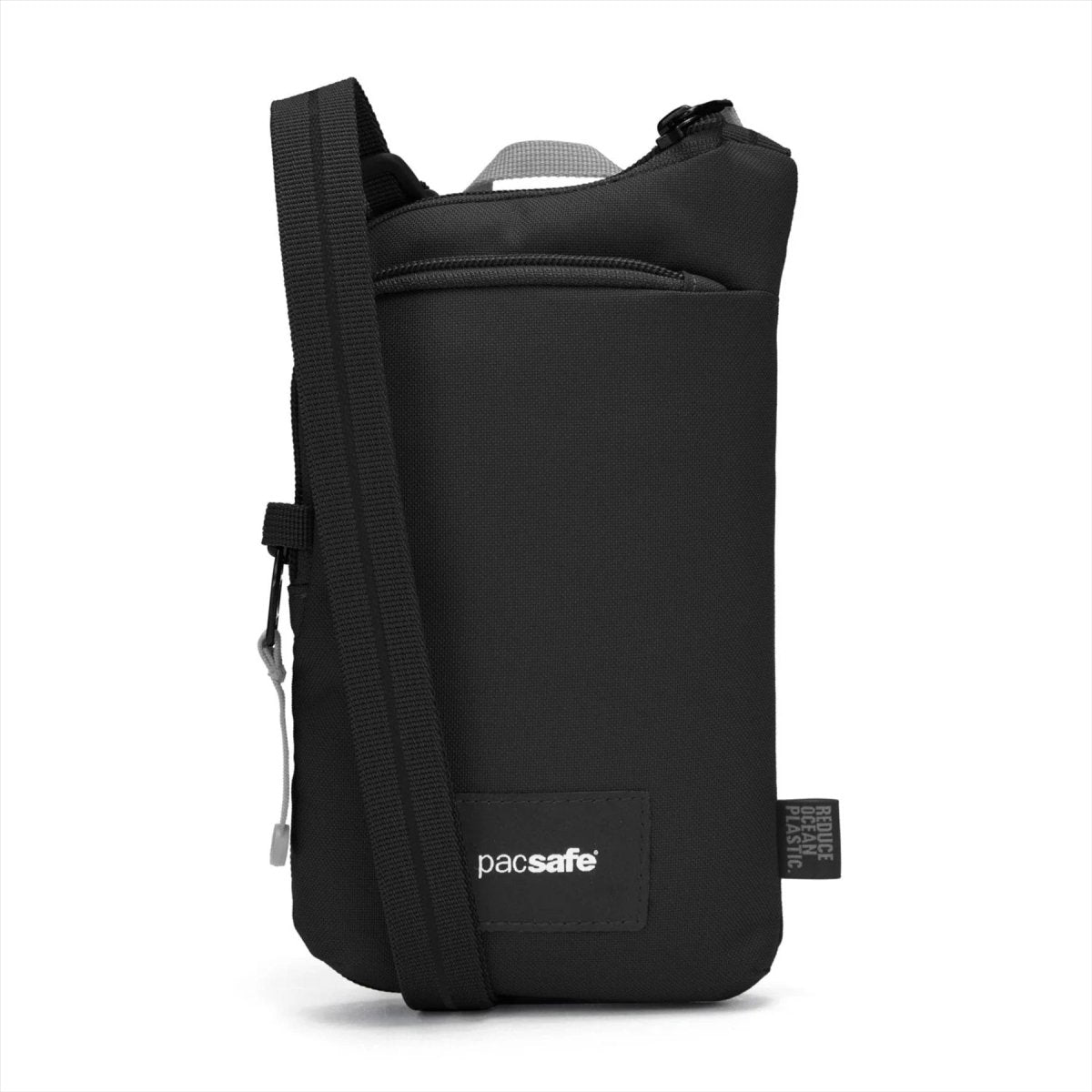 Pacsafe GO Anti Theft Tech Umhängetasche, 0,2 l, RFID-blockierend, schnittfest, Schwarz