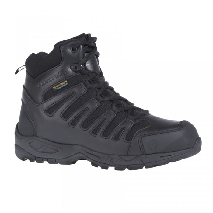 Schwarzer Pentagon Achilles XTR 6-Zoll-Taktikstiefel mit hochdichtem, wasserdichtem Leder und robustem Sohlendesign