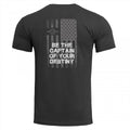 PENTAGON Ageron klassisches T-Shirt, schnell trocknend, bequeme Passform, Aufdruck mit amerikanischer Flagge