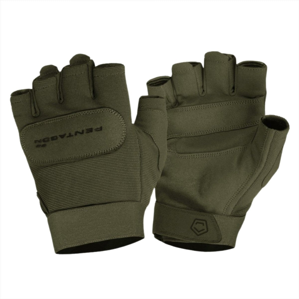 Pentagon Duty Mechaniker 1/2 fingerlose Handschuhe atmungsaktive Stoffmanschette elastisch