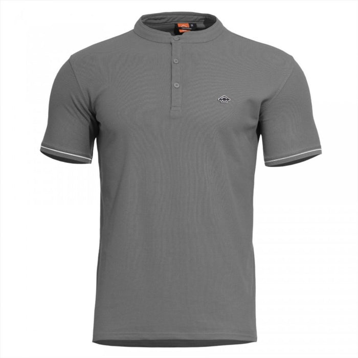 PENTAGON Levantes Henley Stripes Klassisches T-Shirt mit kurzen Ärmeln, schnell trocknend – GoMilitar