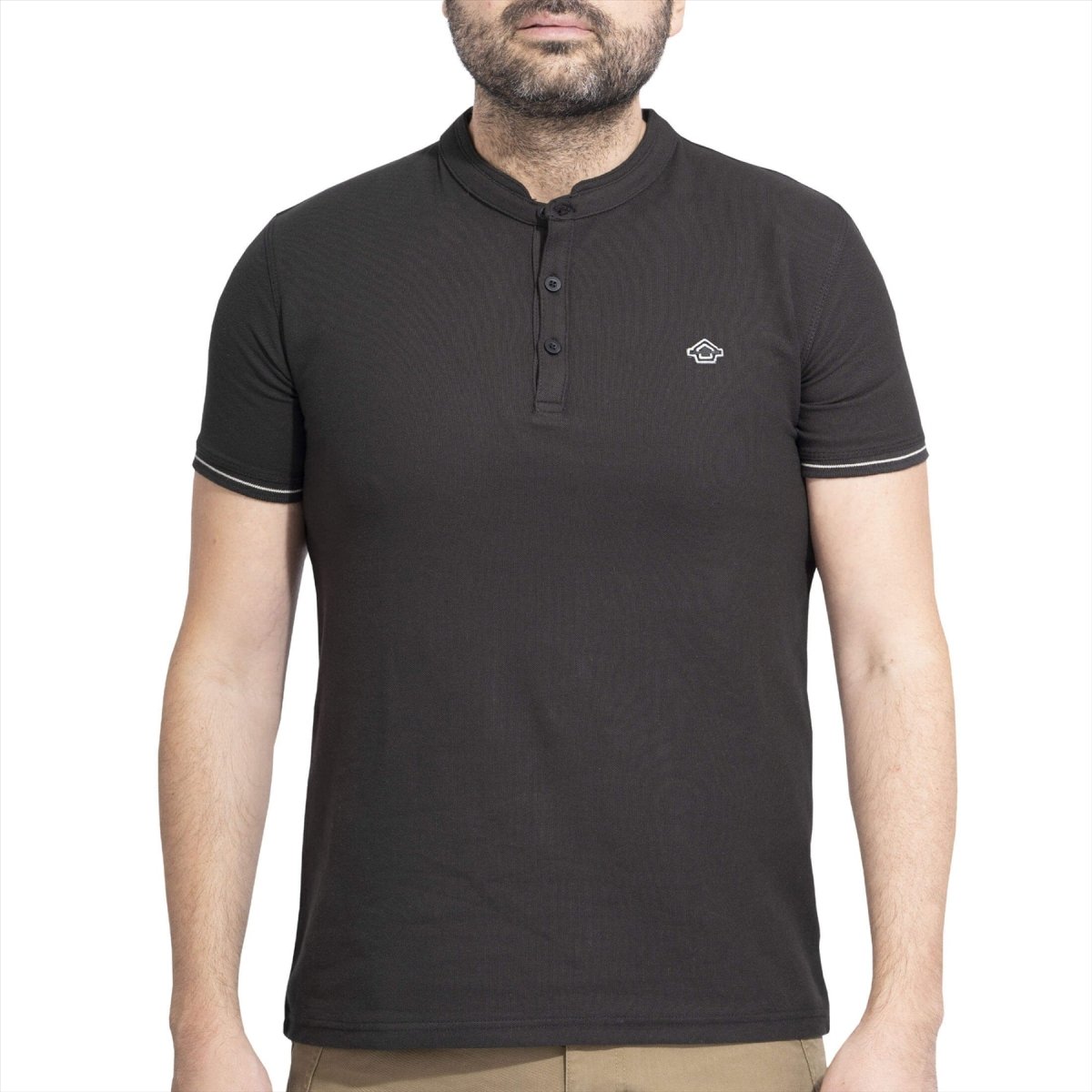 PENTAGON Levantes Henley Stripes klassisches T-Shirt mit kurzen Ärmeln, schnell trocknend