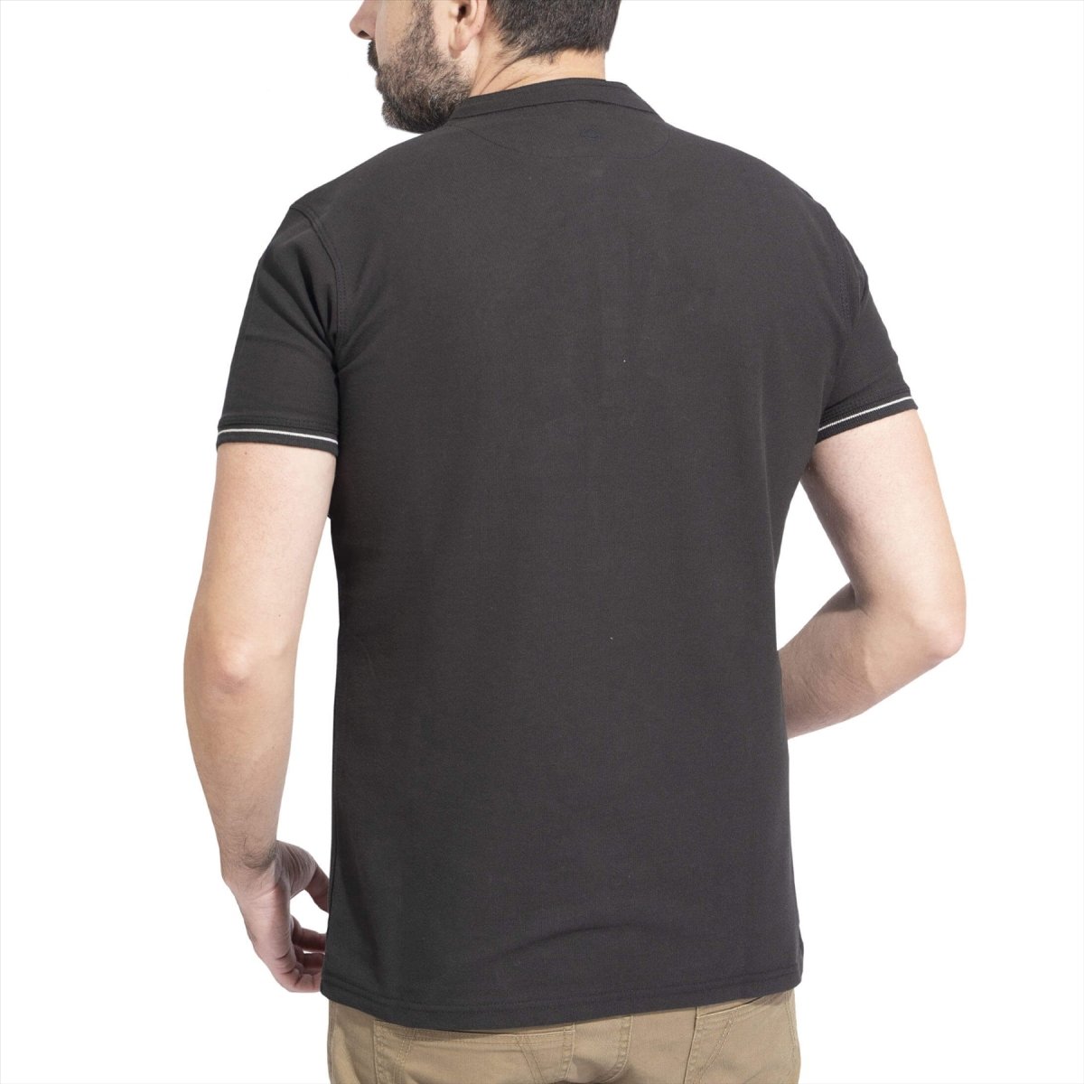 PENTAGON Levantes Henley Stripes klassisches T-Shirt mit kurzen Ärmeln, schnell trocknend