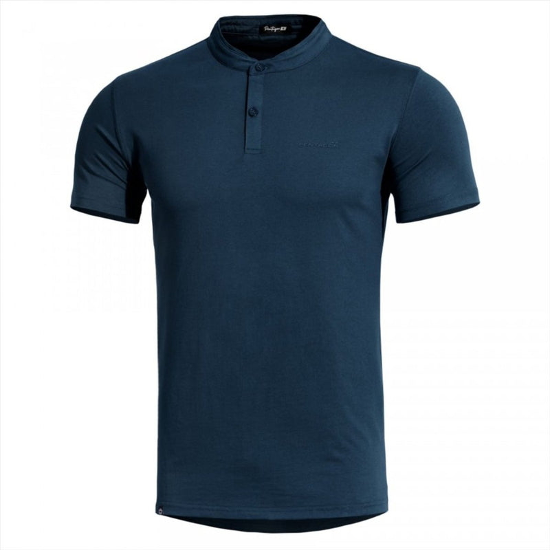 Pentagon Romeo 2.0 Henley T-Shirt reguläre Fit-Mandarin-Kragen mit geruchloser Material