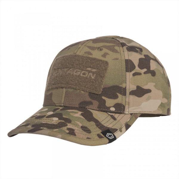 Pentagon Tactical Cap Ripstop Stoff 6-Panel-Design Front Patch Multicam Camo