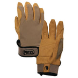 Petzl Cordex Kletterhandschuhe, doppelte Lederschicht, Abseilseil-Handhabung, Beige